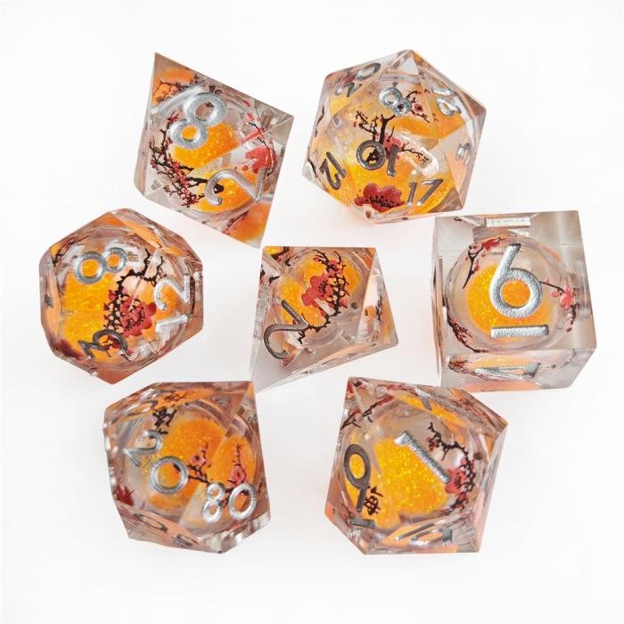 Plum Blossom Dice-Orange