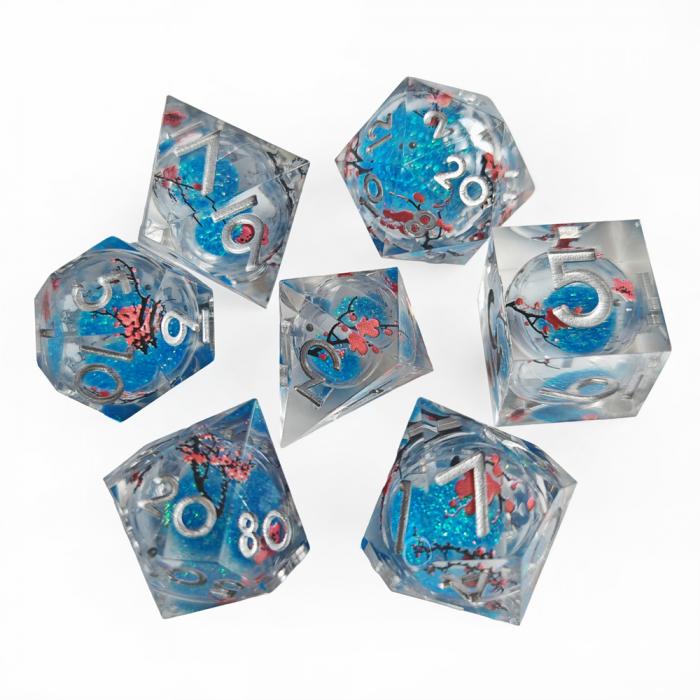 Plum Blossom Dice-Blue