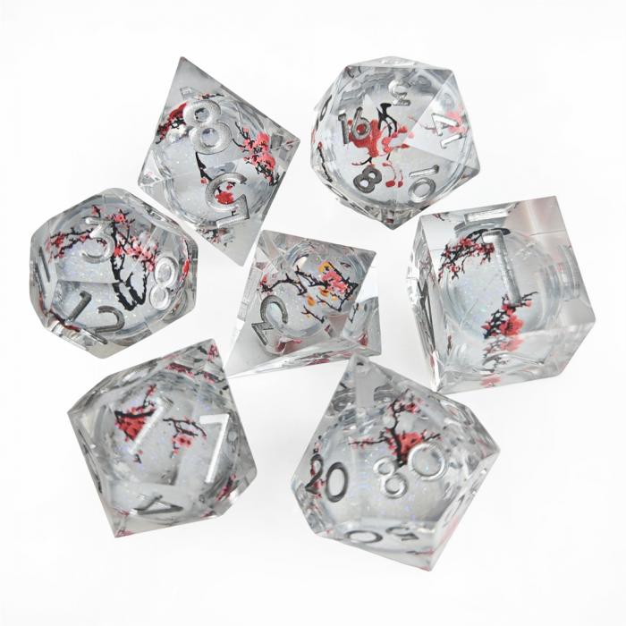 Plum Blossom Dice-White