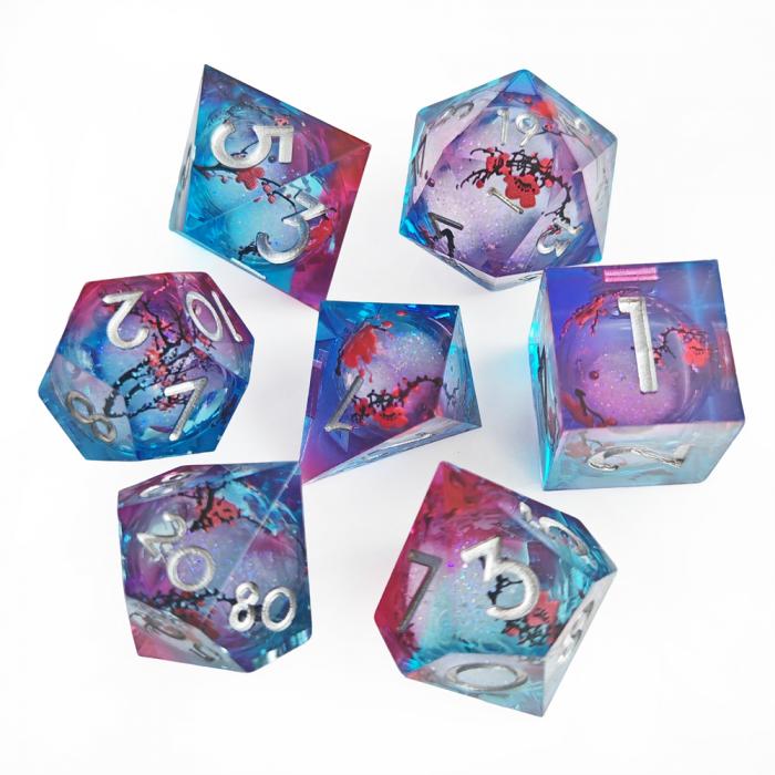 Plum Blossom Dice-Red&Blue