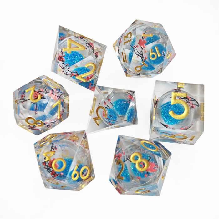 Plum Blossom Dice-Blue