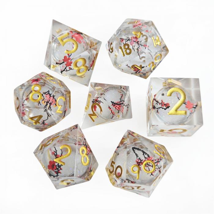 Plum Blossom Dice-White